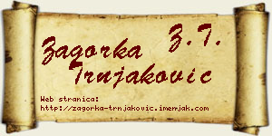 Zagorka Trnjaković vizit kartica